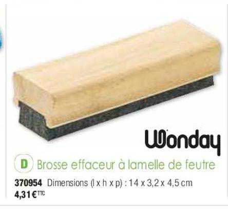 brosse effaceur à lamelle de feutre wonday