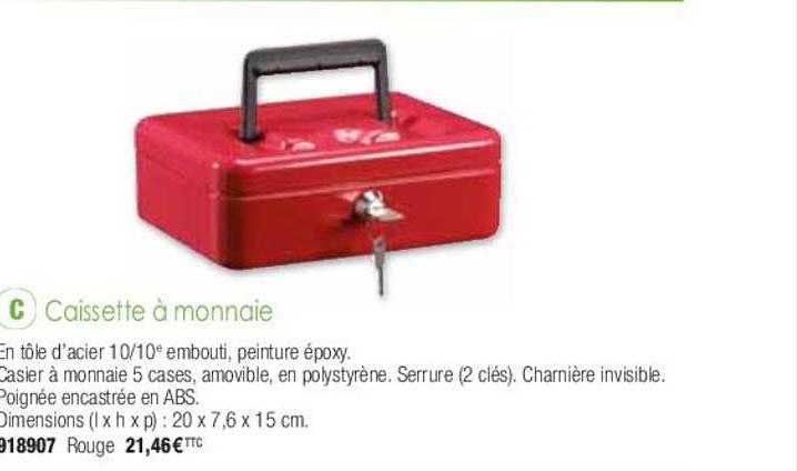 caissette à monnaie