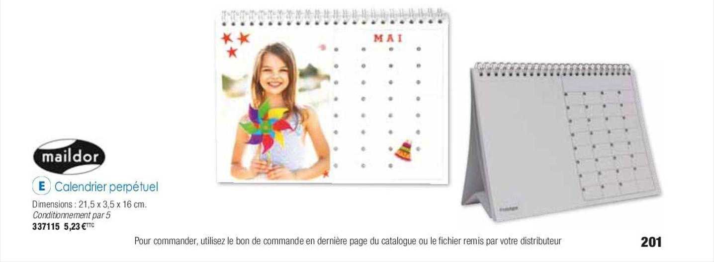 calendrier perpétuel maildor