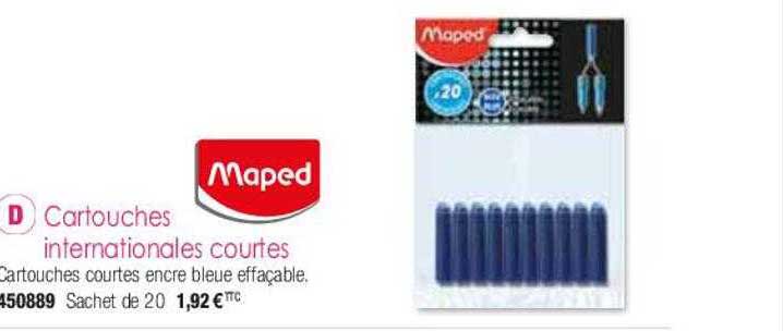 cartouches internationales courtes maped