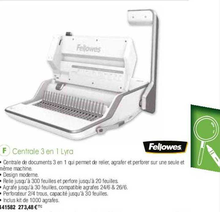 centrale 3 en 1 lyra fellowes