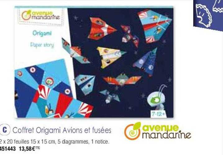 Coffret Origami Avions Et Fusées Avenue Mandarine