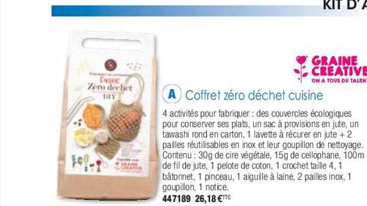 coffret zéro déchet cuisine graine créative