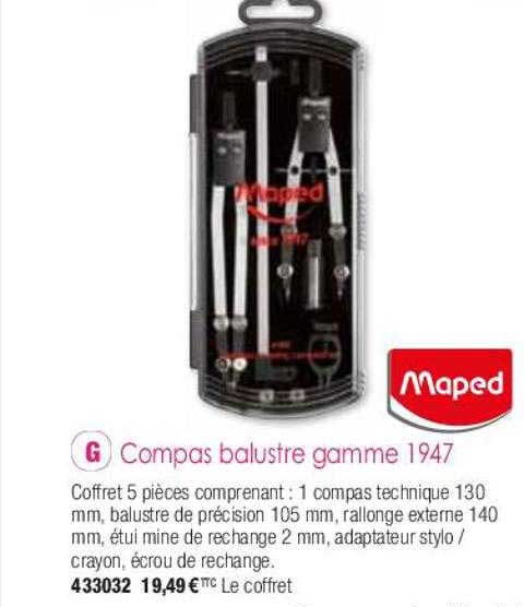 compas balustre gamme 1947 maped
