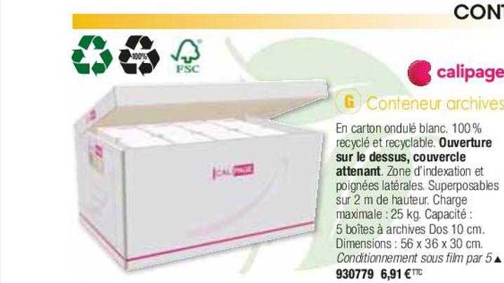 conteneur archives calipage