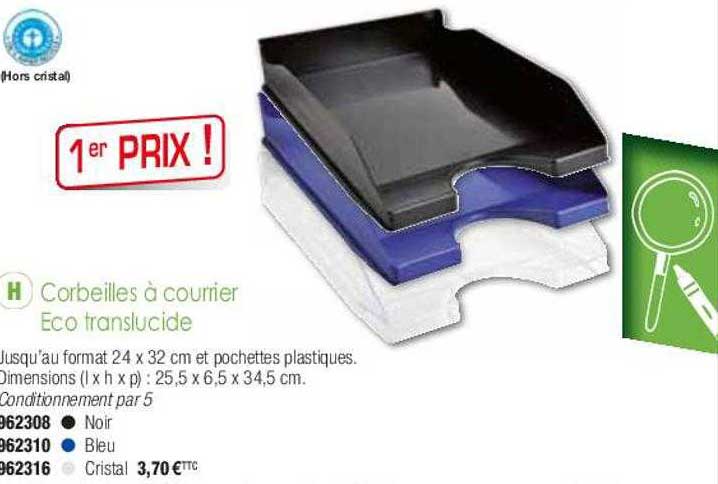 corbeilles à courrier éco translucide