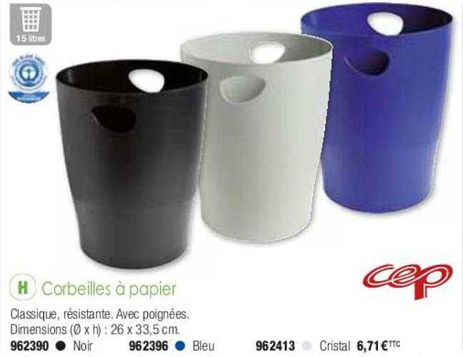 corbeilles à papier cep