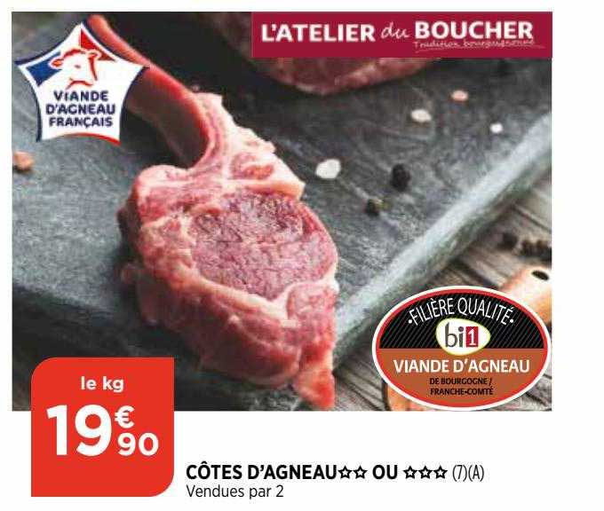 côtes d'agneau **ou***
