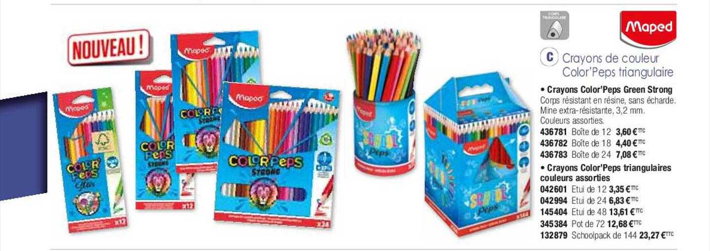 crayons de couleur color'peps triangulaire maped