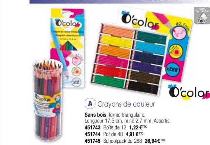 crayons de couleur o'color