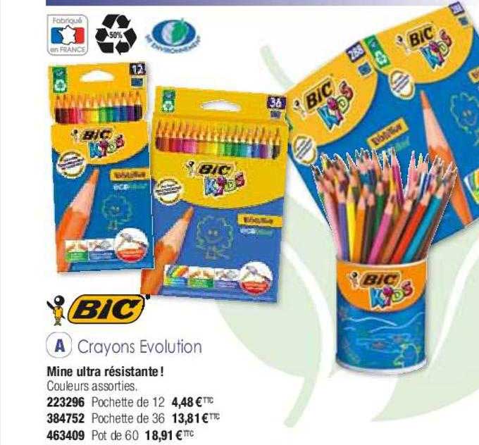 Crayons évolution Bic