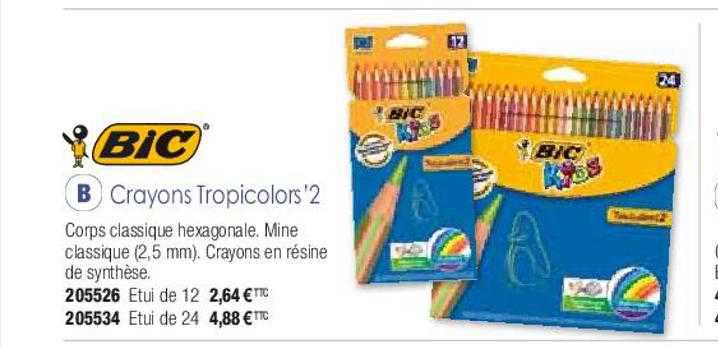 Crayons Tropicolors '2 Bic