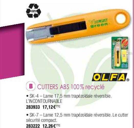 Cutters Abs 100% Recyclé Olfa