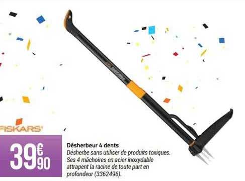 désherbeur 4 dents fiskars