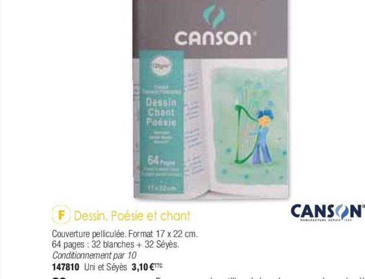 dessin, poésie et chant canson