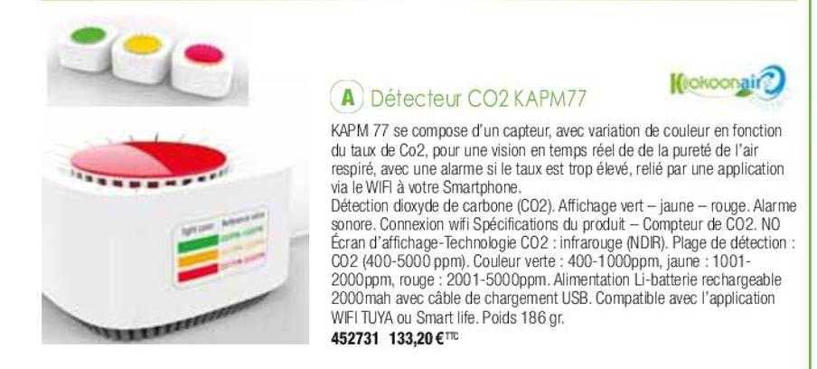 détecteur co2 kapm77