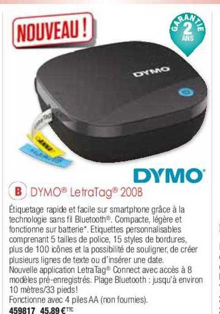 dymo letra tag 200b