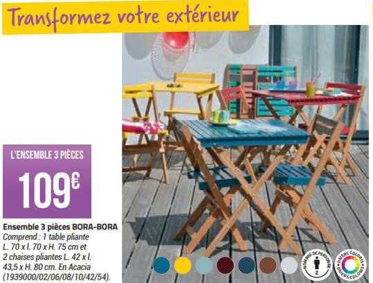 ensemble 3 pièces bora-bora