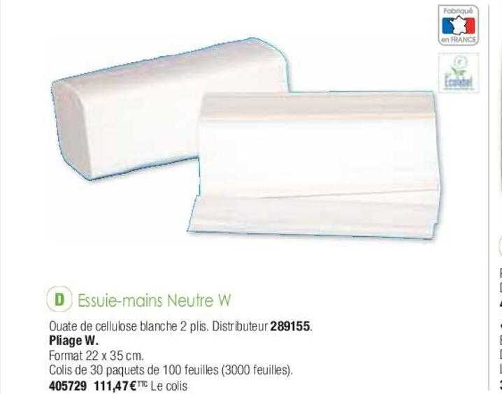 essuie-mains neutre w