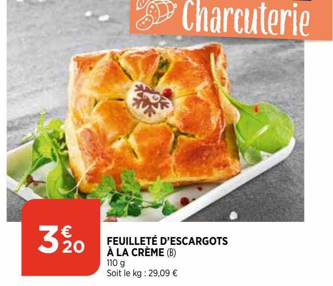 feuilleté d'escargots à la crème
