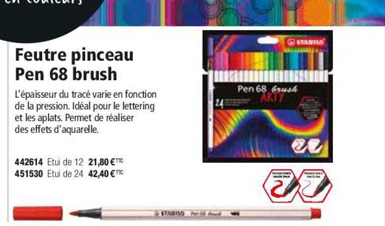 feutre pinceau pen 68 brush stabilo