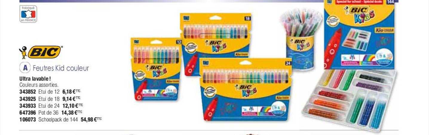 feutres kid couleur bic