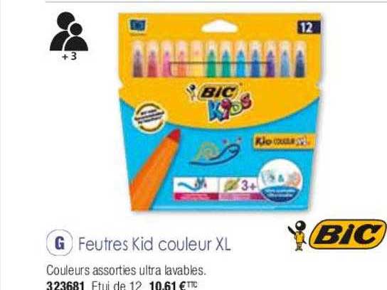 feutres kid couleur xl bic