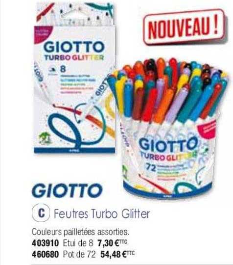 feutres turbo glitter giotto