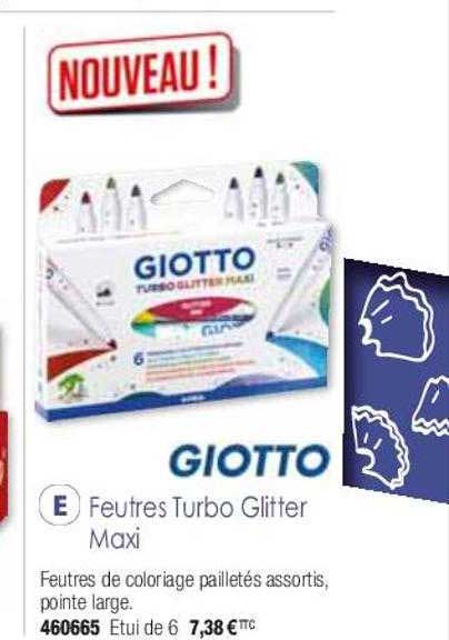 feutres turbo glitter maxi giotto