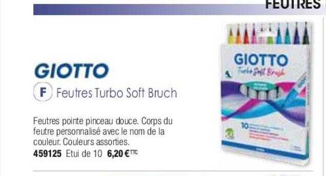 Feutres Turbo Soft Bruch Giotto