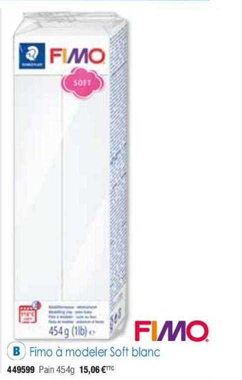 fimo à modeler soft blanc