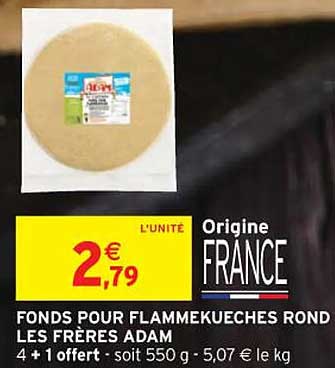 Fonds Pour Flammekueches Rond Les Frères Adam