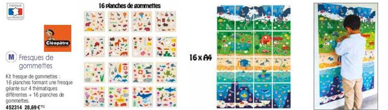 fresques de gommettes cléopâtre