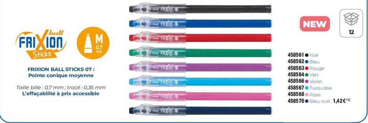 Frixion Ball Sticks 07 : Pointe Conique Moyenne