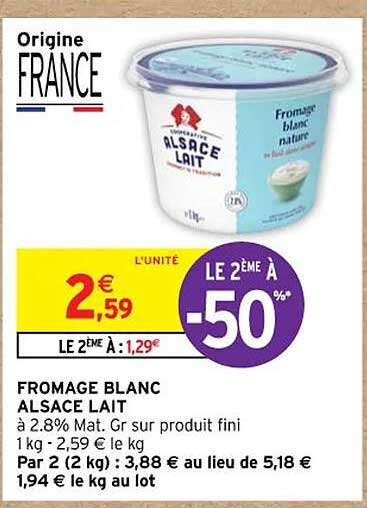 Fromage Blanc Alsace Lait