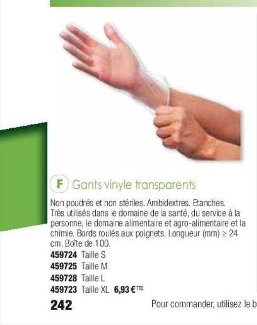 Gants Vinyle Transparents