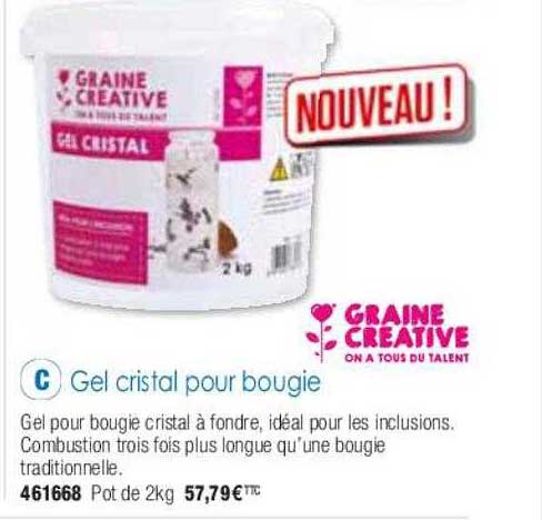gel cristal pour bougie graine créative