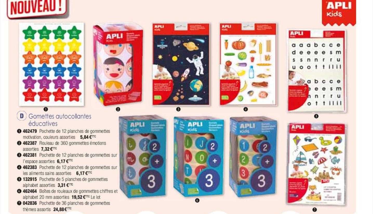 gommettes autocollantes éducatives apli kids
