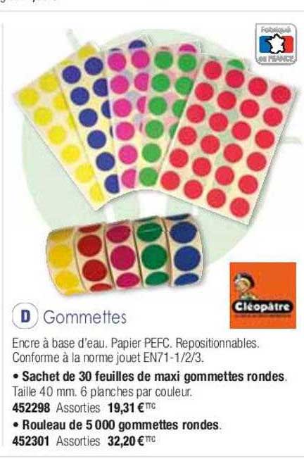 gommettes cléopâtre