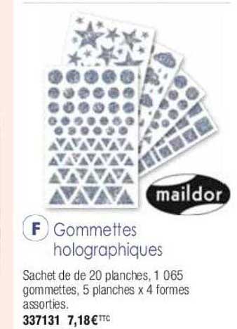 gommettes holographiques maildor