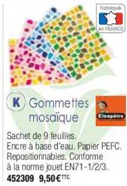 gommettes mosaïque cléopâtre