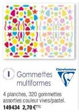 gommettes multiformes clairefontaine