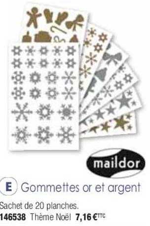 gommettes or et argent maildor