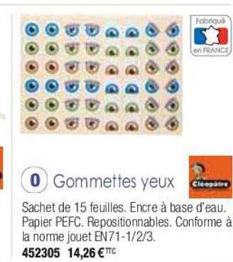 gommettes yeux cléopâtre