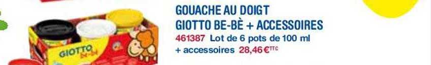 gouache au doigt giotto be-bè + accessoires