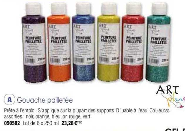 gouache pailletée art plus