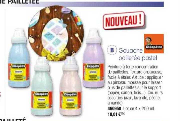 gouache pailletée pastel cléopâtre