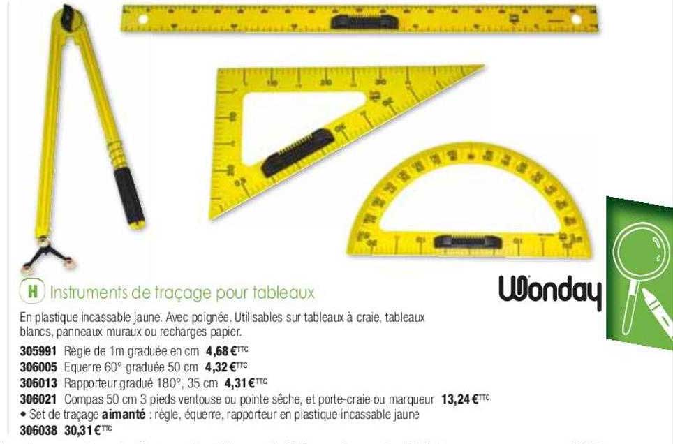 instruments de traçage pour tableaux wonday