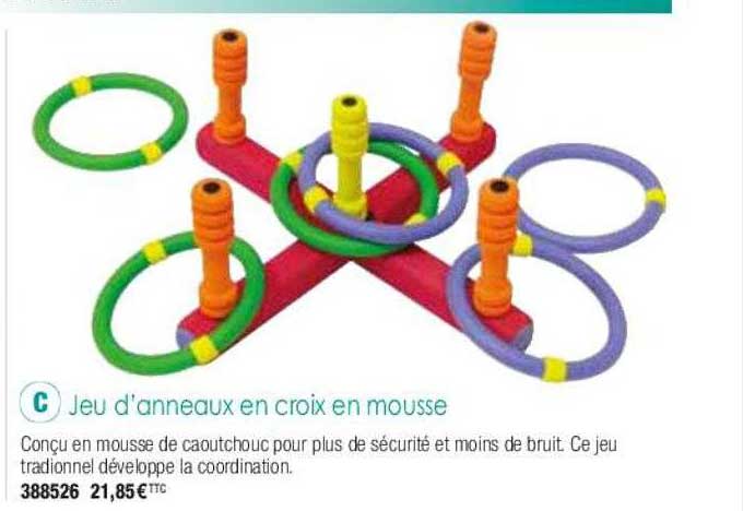 jeu d'anneaux en croix en mousse