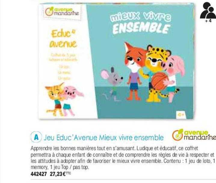 jeu éduc'avenue mieux vivre ensemble avenue mandarine